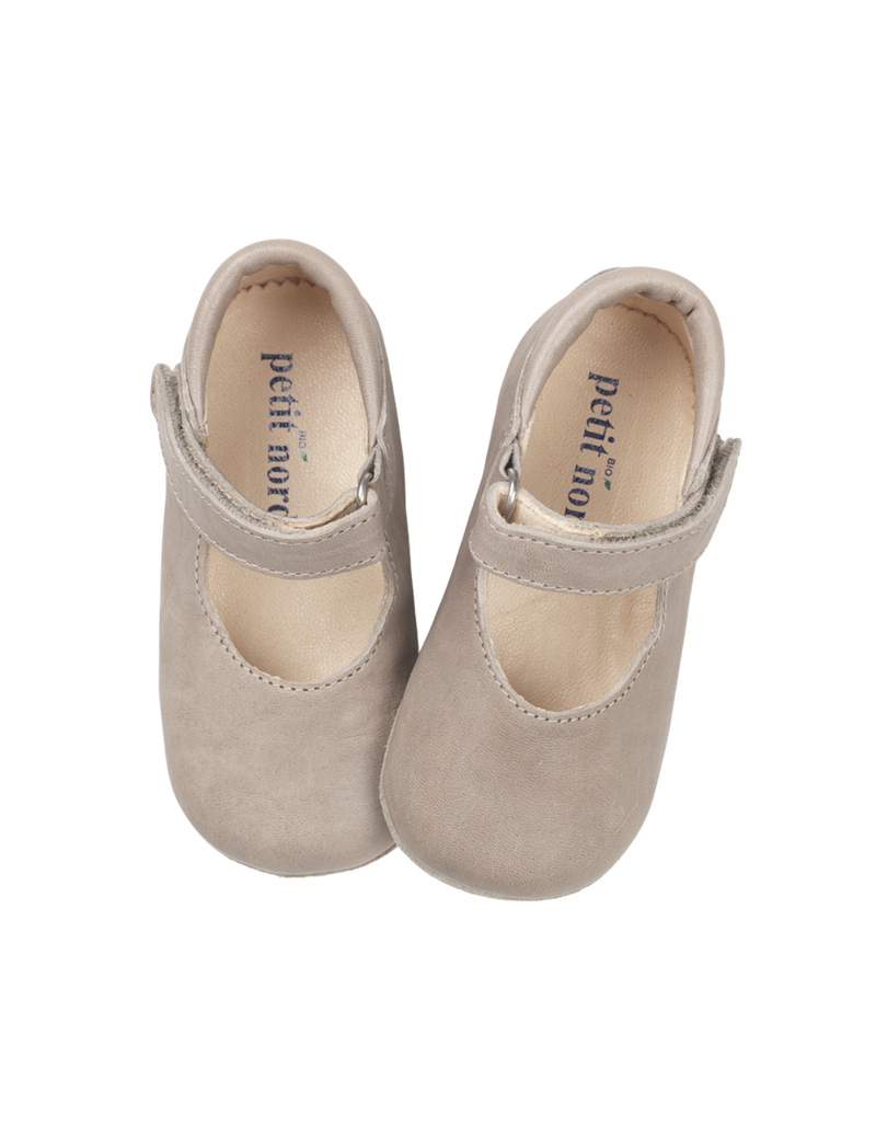 Petit Nord Ballerina Shoe with Velcro Indoor Shoes Oats 011