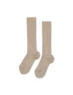 Basic Rib Knee High Socks - Nougat