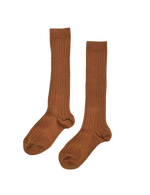 Basic Rib Knee High Socks - Oxide