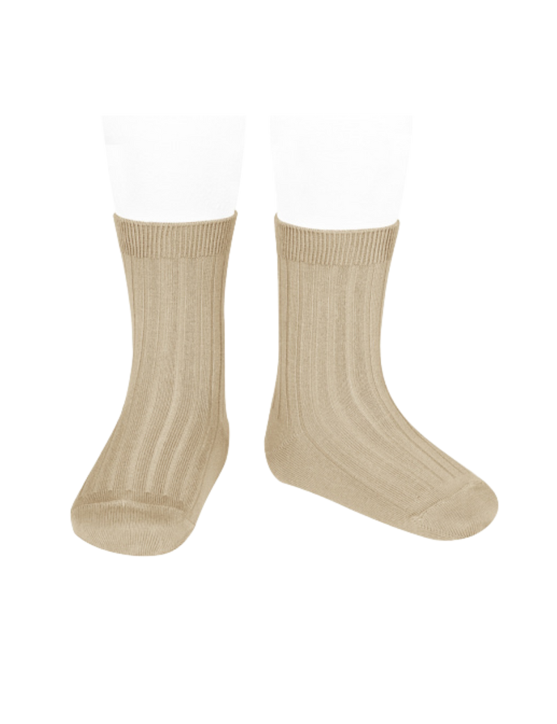 Petit Nord Basic Rib Short Socks Socks Nougat 316