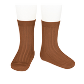 Basic Rib Short Socks - Oxide