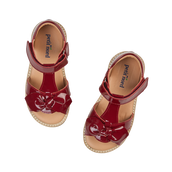 Bow Sandal - Cherry Patent