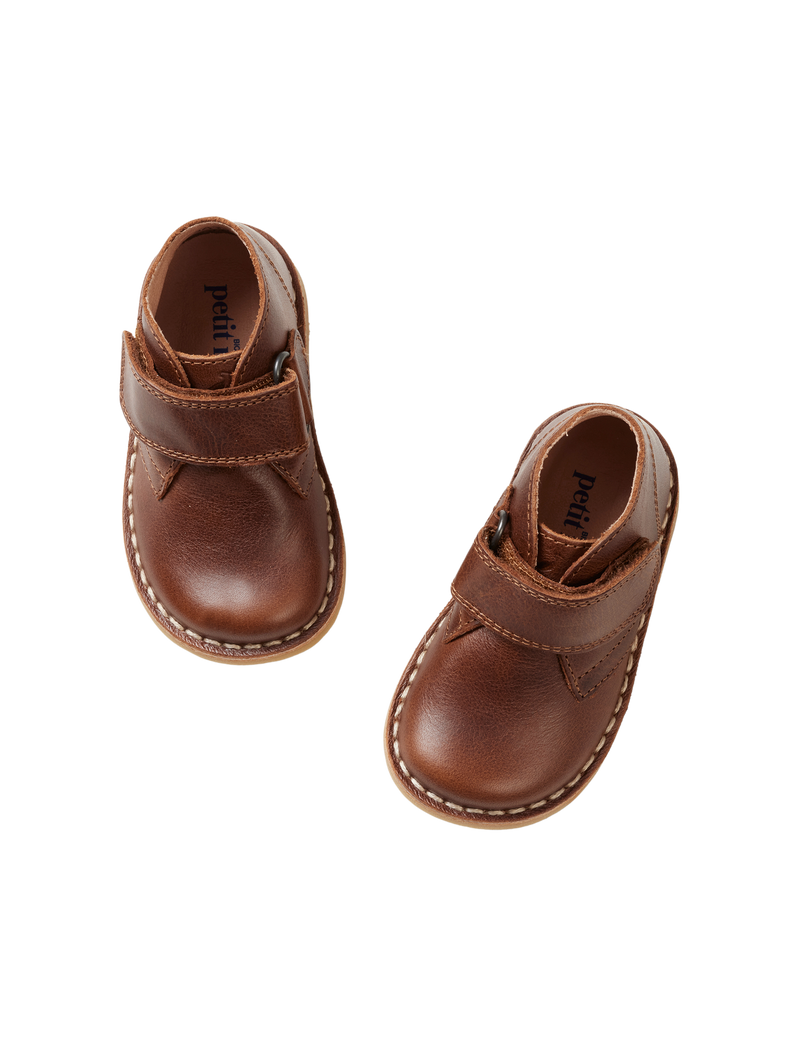 Petit Nord Desert Boot with Velcro Low Boot Shoes Hazelnut 069