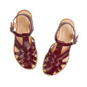 Florence Sandal - Burgundy Patent