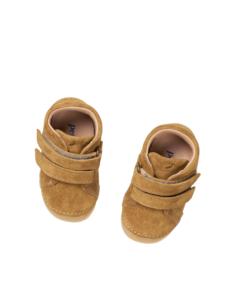 Petit Nord Mini Bootie Velcro Low Boot Shoes Amber suede 032
