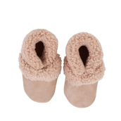 Shearling Bootie - Old Rose Curly Hair