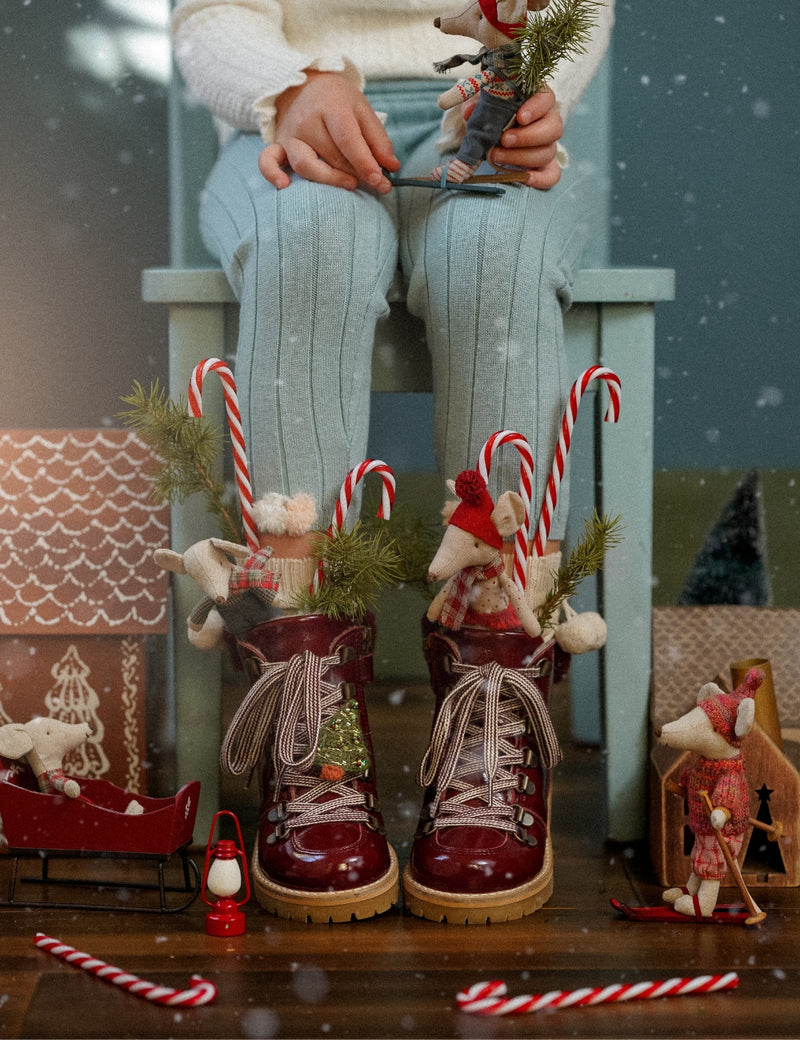 Petit Nord Shearling Winter Boot Winter Boots Burgundy Patent 159