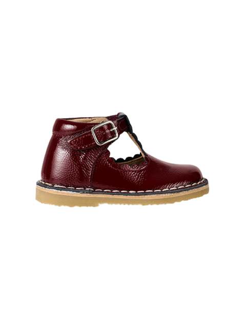 T-Bar Scallop - Burgundy Patent