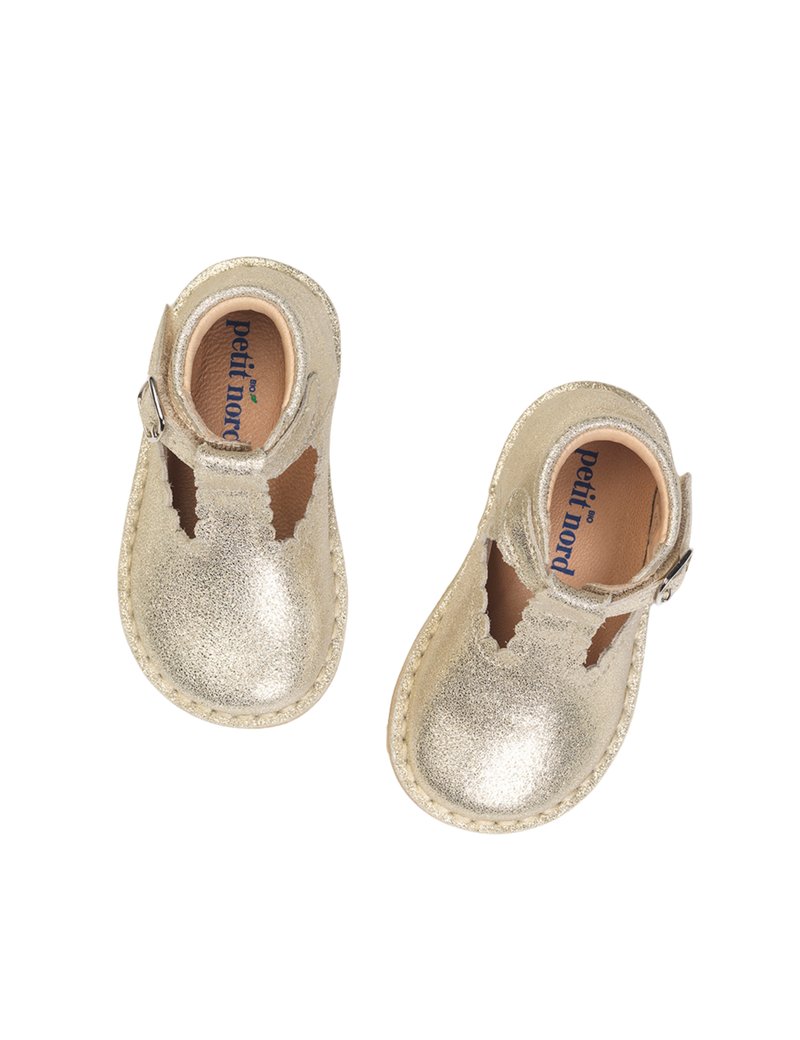 Petit Nord T-Bar Scallop T-bars and Ballerinas Goldie 082