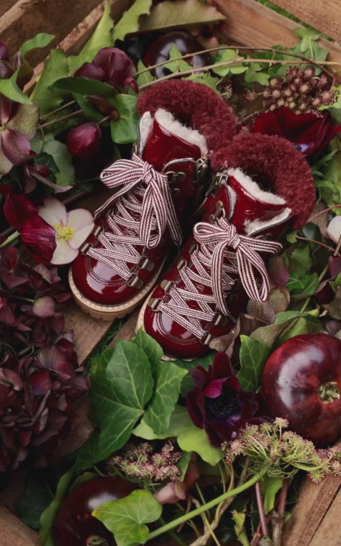 Petit Nord Shearling Winter Boot Winter Boots Burgundy Patent 159