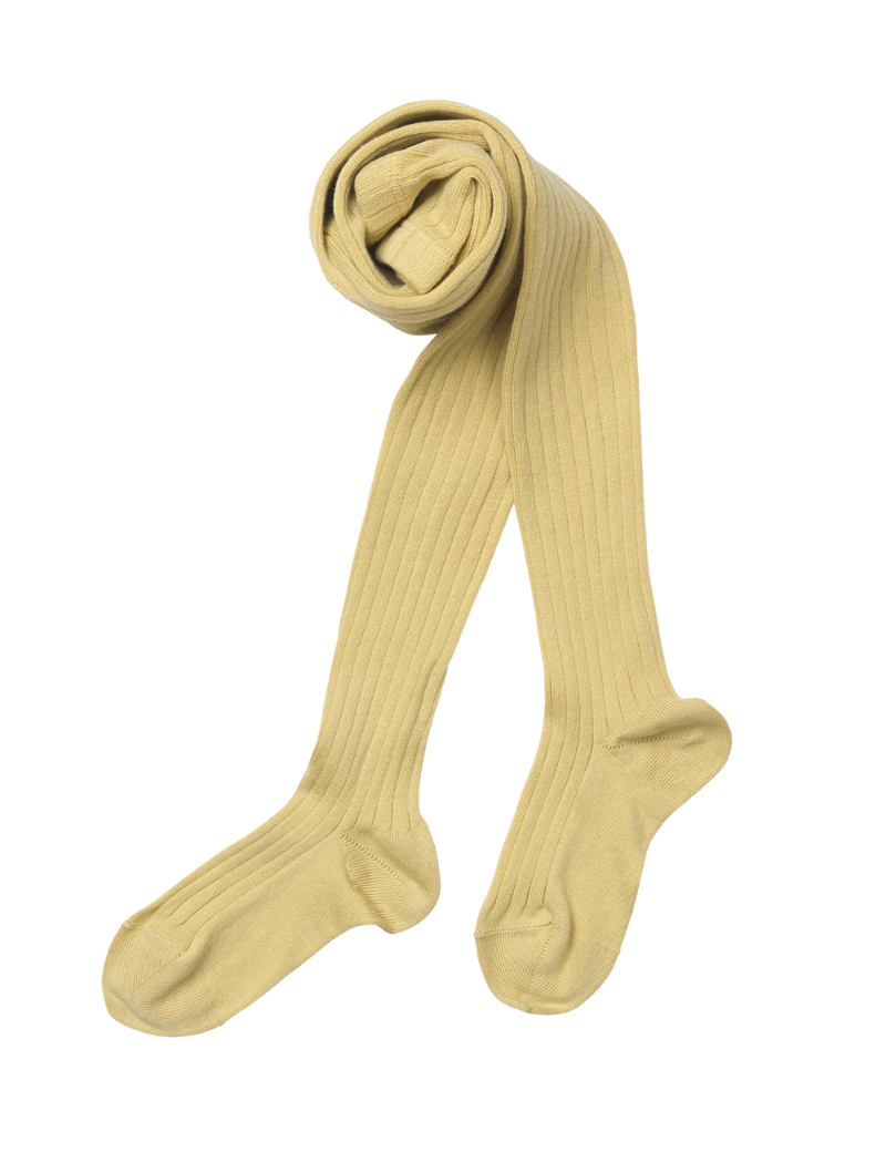 Petit Nord Basic Rib Tights Socks Banana 611